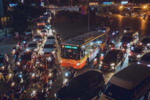 light city road traffic