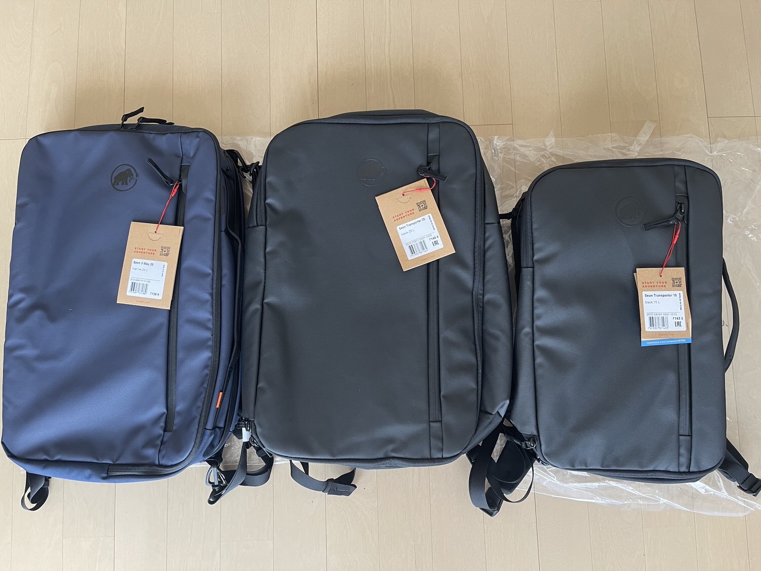 実物レビュー】マムートのSeonビジネスリュック3種類を比較